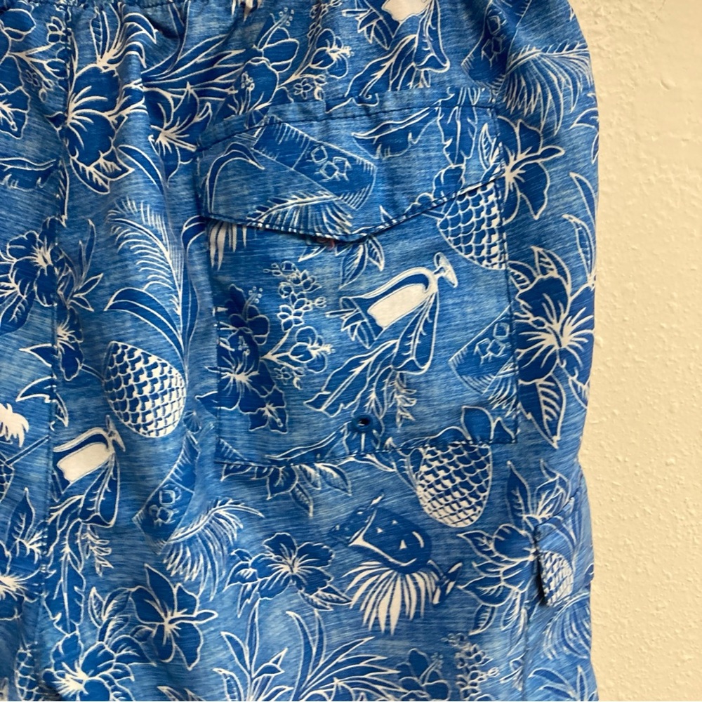 Tommy Bahama Men’s Blue/Orange Swim Trunks Nautical Design Hawaiian Tropical LG - Picture 6 of 13